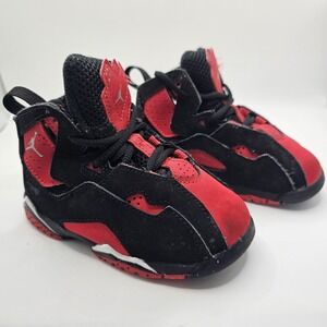Air Jordan Air True Flight Red Black Toddler 7c